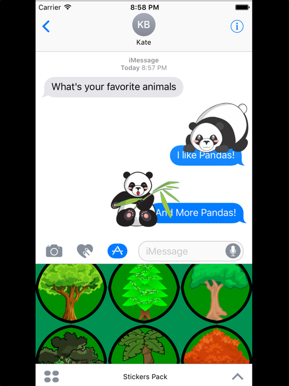 Tree Stickers For iMessage iPad screenshot 4 - Stickers app