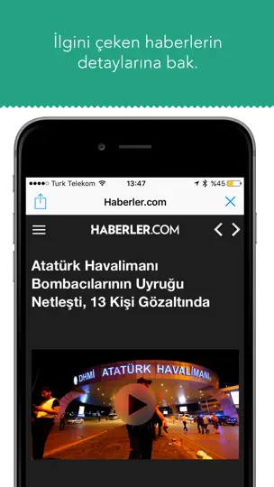 Screenshot von Manşetler auf dem iPhone 4