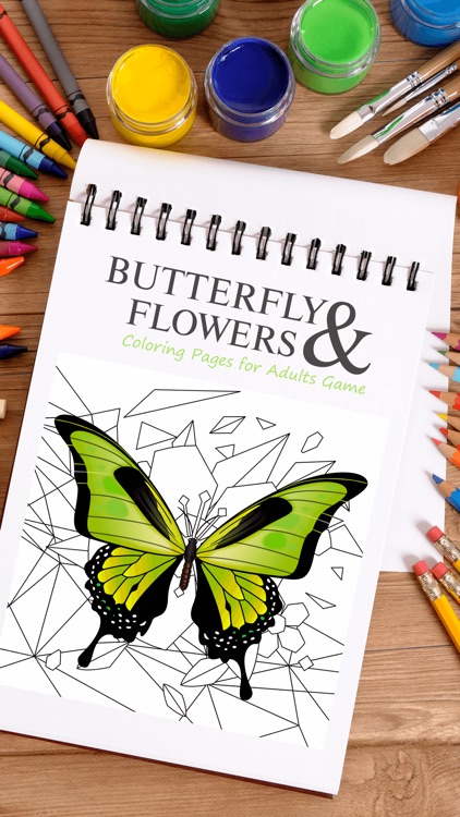 Butterfly & Flowers Coloring Pages for Adults Game by ...