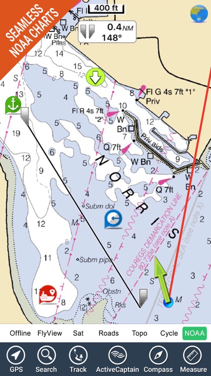 US East from Texas to Maine GPS charts navigator