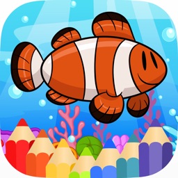 Ocean Animals Coloring Book for Children HD