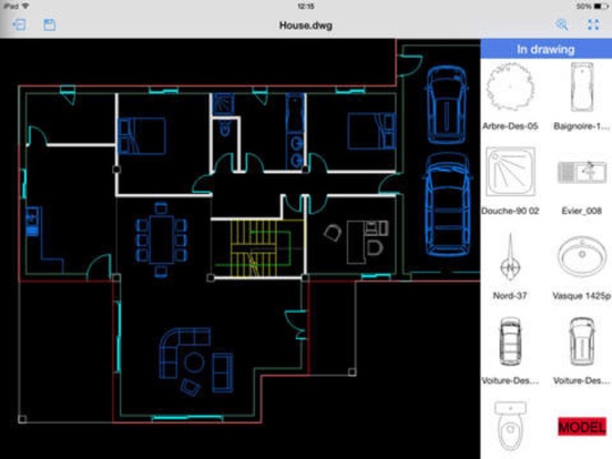 CAD Design 3D - edit Auto CAD DWG/DXF/DWF files iPad app afbeelding 1