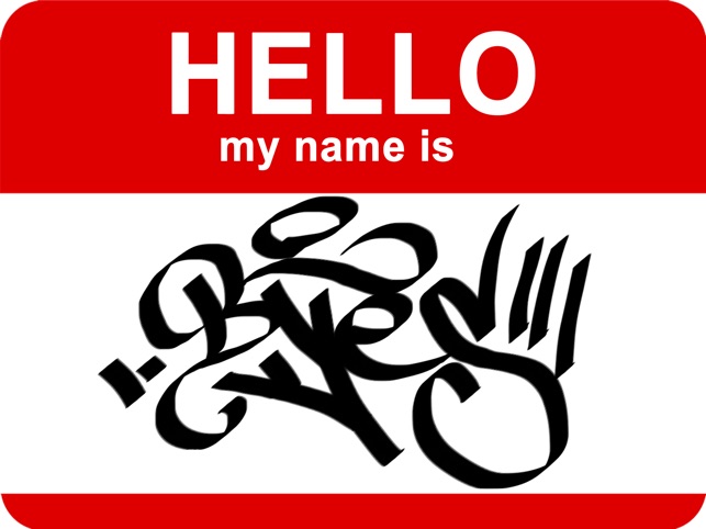 Graffiti Sticker - Hello my name is on the App Store