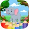 This game that helps to learn about painting with colored animals pole colors are available in full color