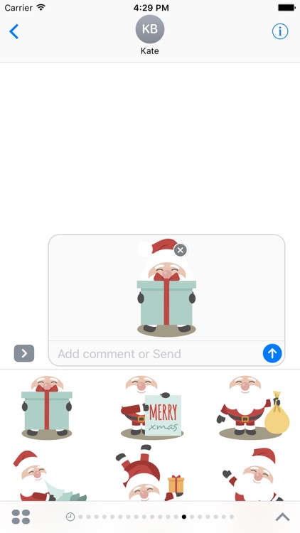 Santa Stickers - Xmas, Merry Christmas