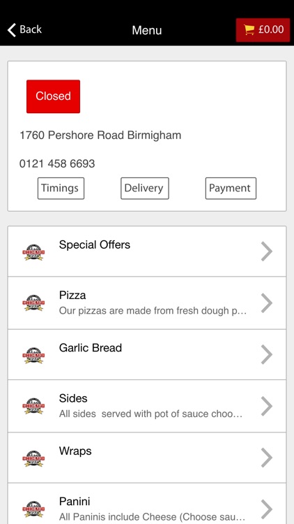 Chicago Pizzas Birmigham