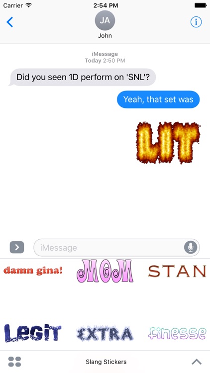 Cool Slang Stickers For iMessage