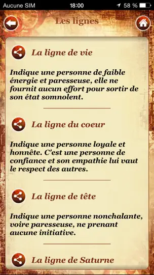 Capture d'écran de Lignes De La Main HD sur iPhone 5