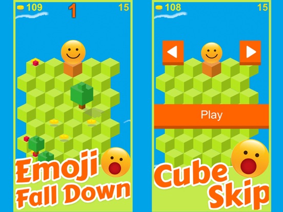 Screenshot #5 pour Cube Skip Emoji Tomber : Émotion Rolling Ball Jeux Sans Fin