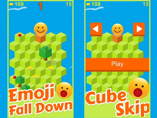 Screenshot #5 pour Cube Skip Emoji Tomber : Émotion Rolling Ball Jeux Sans Fin