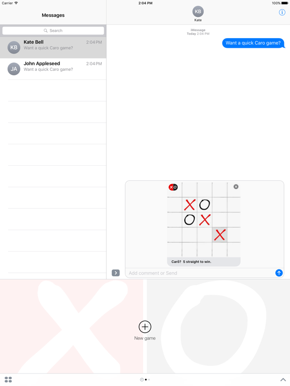 Screenshot #4 pour Carô - A Turbo-charged Tic Tac Toe for iMessage