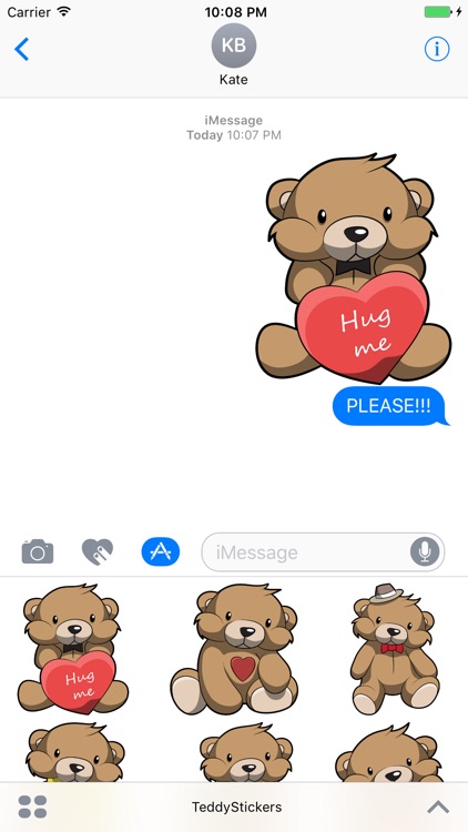 Cute Teddy Bear Stickers For iMessage