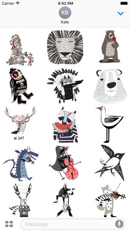 Friendly Animals - Redbubble sticker pack