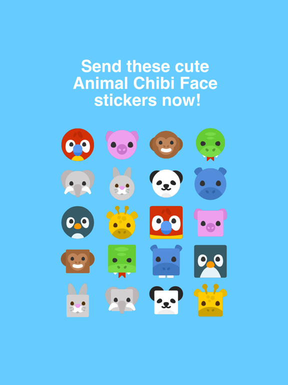 Screenshot #4 pour Animal Chibi Face Stickers