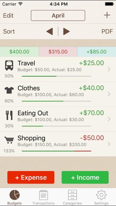 My Budgets Screenshot