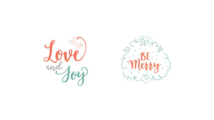 Merry Christmas Lettering Stickers screenshot-3