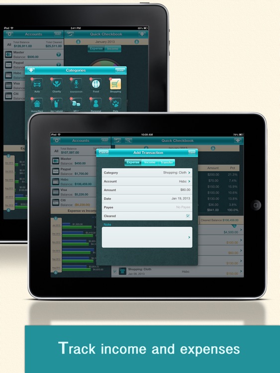Quick Checkbook for iPad - Check Register & Ledger
