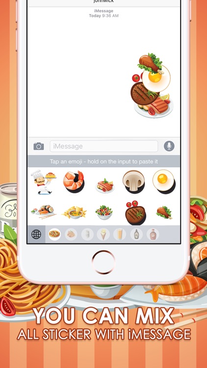 Food & Drink Emoji Photo Stickers Themes ChatStick