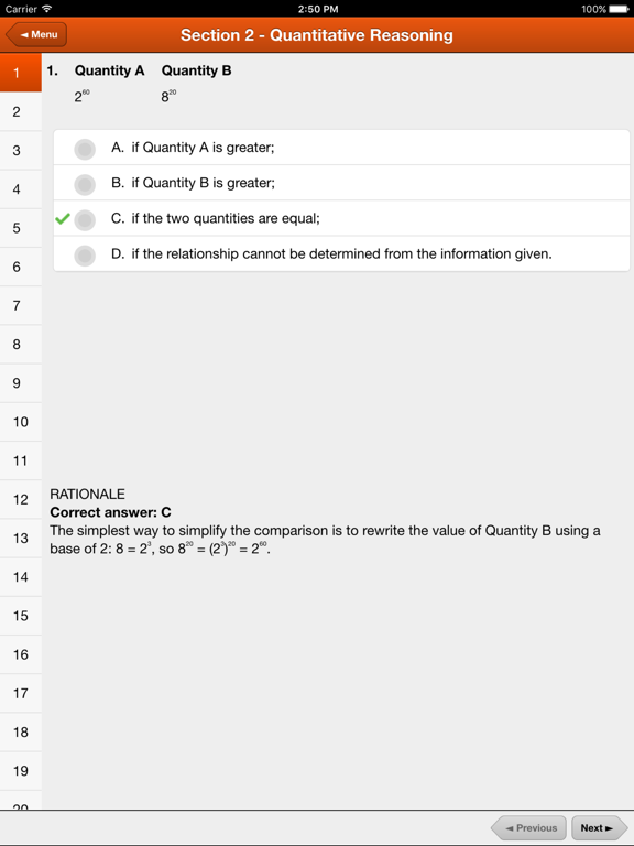 Screenshot #5 pour McGraw-Hill Education GRE Premium App