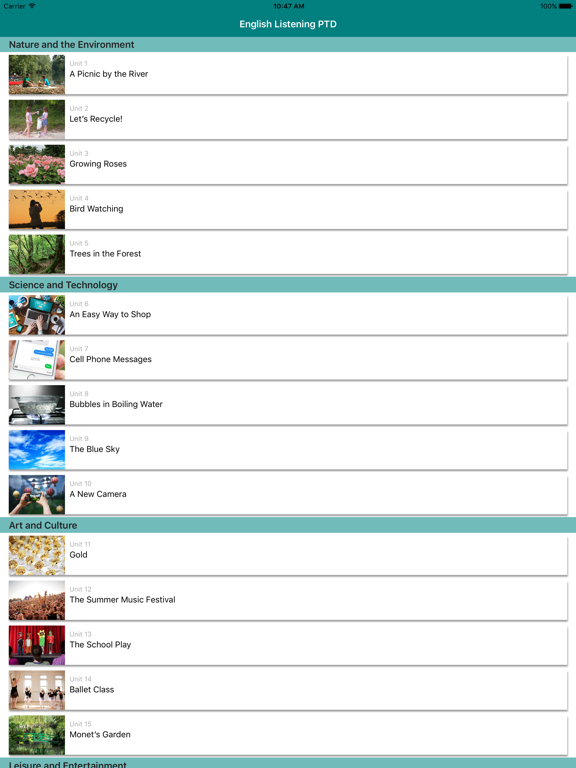 Screenshot #4 pour English Listening PTD
