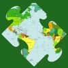 World Map Puzzle with Continents Free
