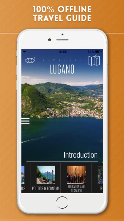 Lugano Travel Guide with Offline City Street Map