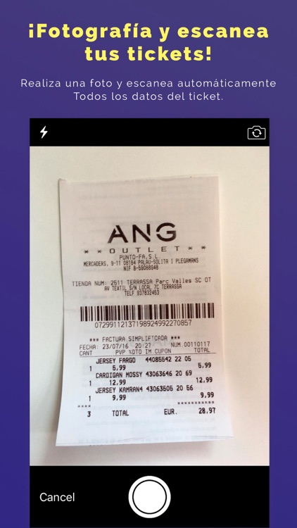 Saved! Escanea y organiza tus tickets