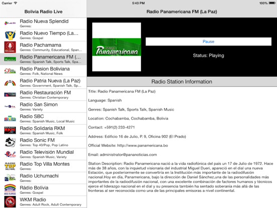 Screenshot #4 pour Bolivia Radio Live Player (La Paz/Quechua/Aymara)