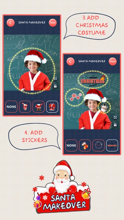 Christmas Makeover FREE - Santa Claus Photo Editor to Add Hat, Mustache & Costume
