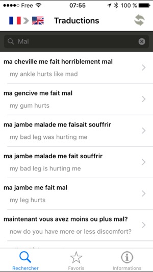 Dictionnaire de dialogue médical Français-Anglais(圖2)-速報App