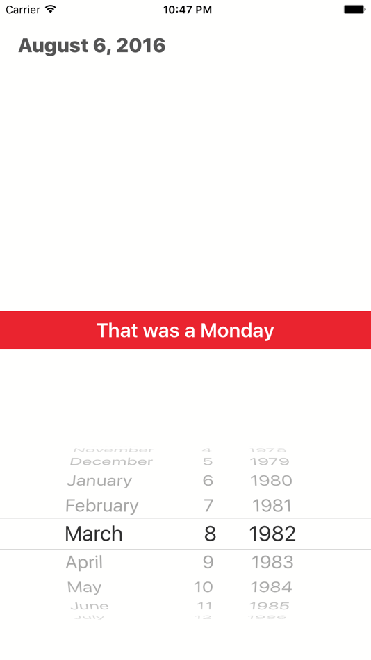 #1. Day Finder (iOS) 由: Nicholas Arduini