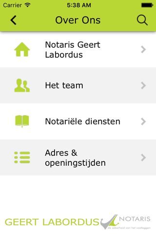 Notariskantoor Geert Labordus screenshot 2