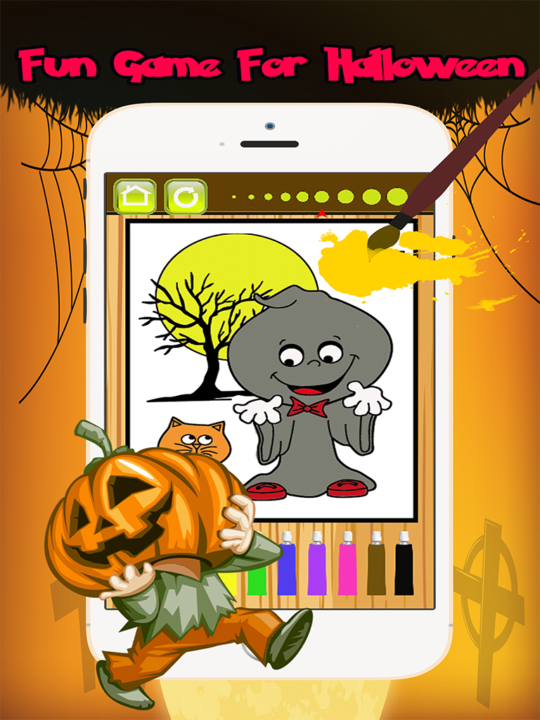 Halloween Coloring Book:Color Games For Adult Kids