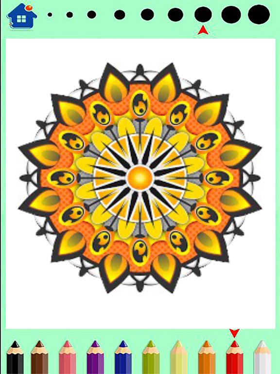 Mandala Coloring book-finger iPad screenshot
