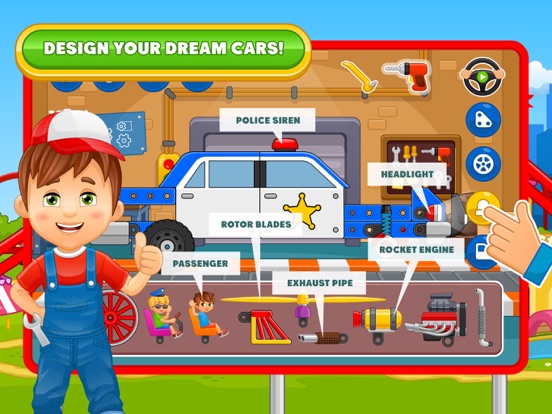 Car Builder Games: Police Carのおすすめ画像3