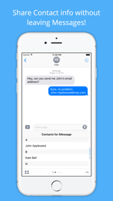Contacts for iMessage screenshot