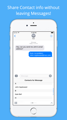 Contacts for iMessage screenshot 1