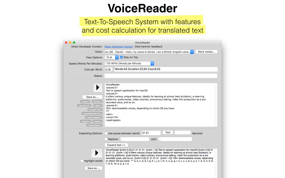 VoiceReader TTS Text To Speech - 7.0.0 - (macOS)