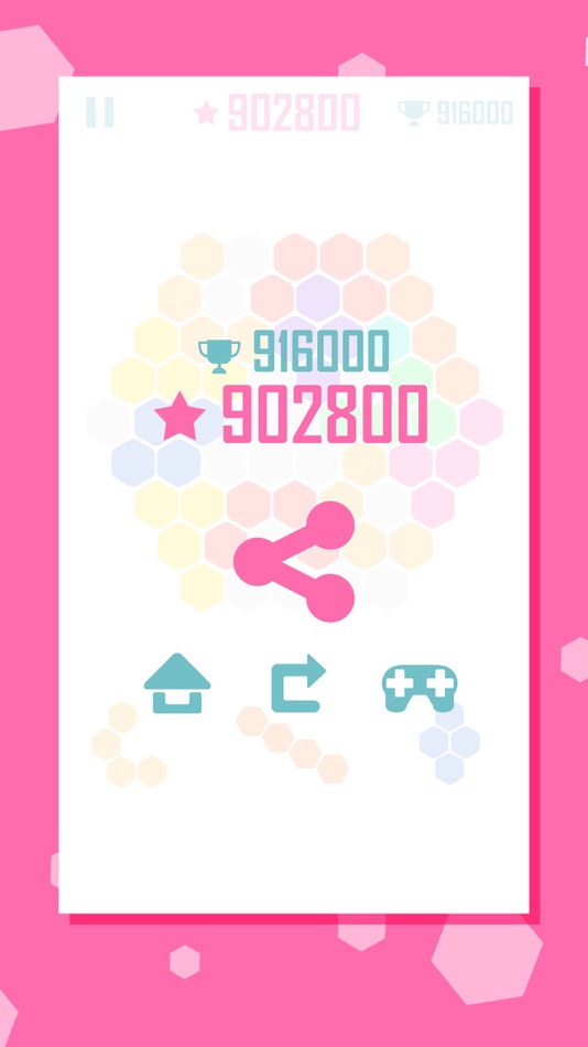 #2. Hex Cells Classic Hexagon Matching Puzzle (iOS) 由: 鸣飞 王