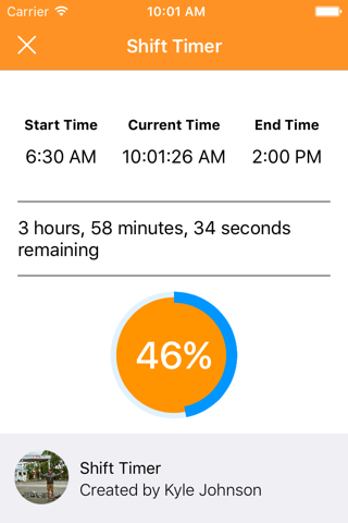 Shift Timer - Track Your Job Progress Throughout the Work Day screenshot 2