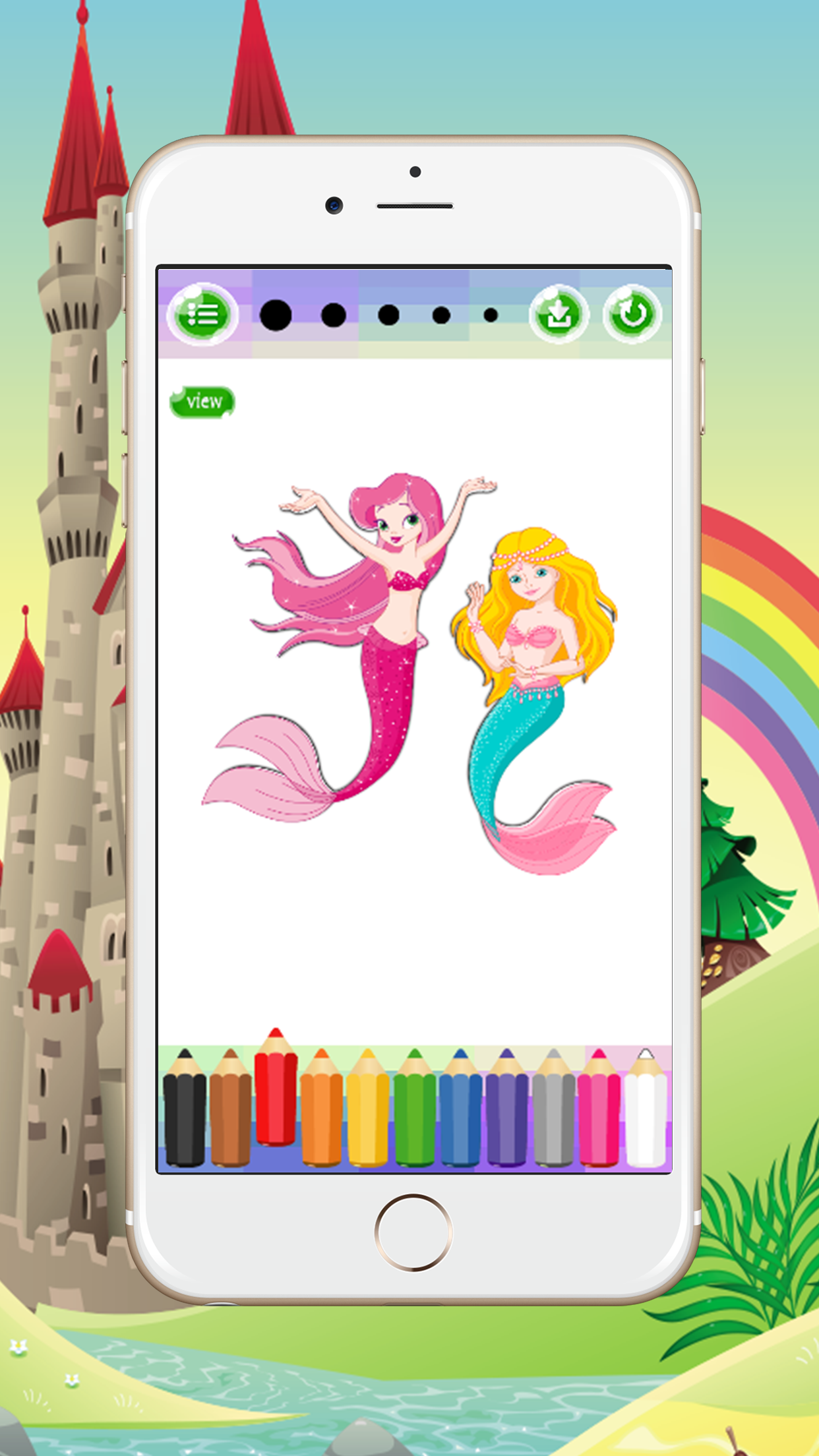 Mermaid Coloring Book Game For Adults & Kids Spree