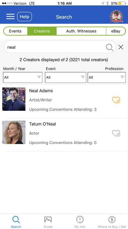 Comic Book Grader and Convention Finder
