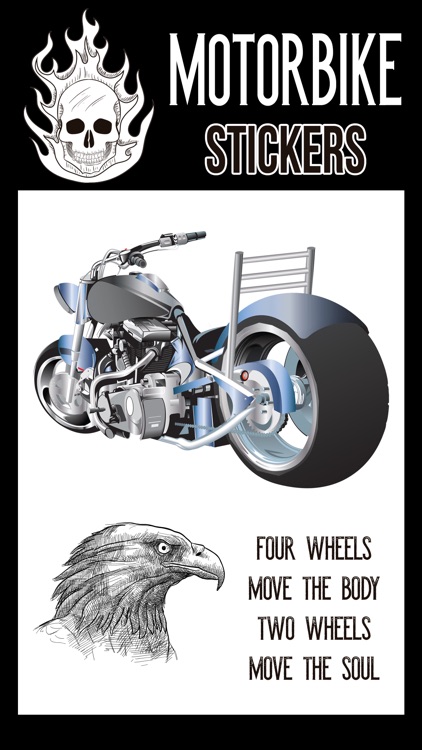 Motorbikes Stickers - Skulls, Eagles and Quotes