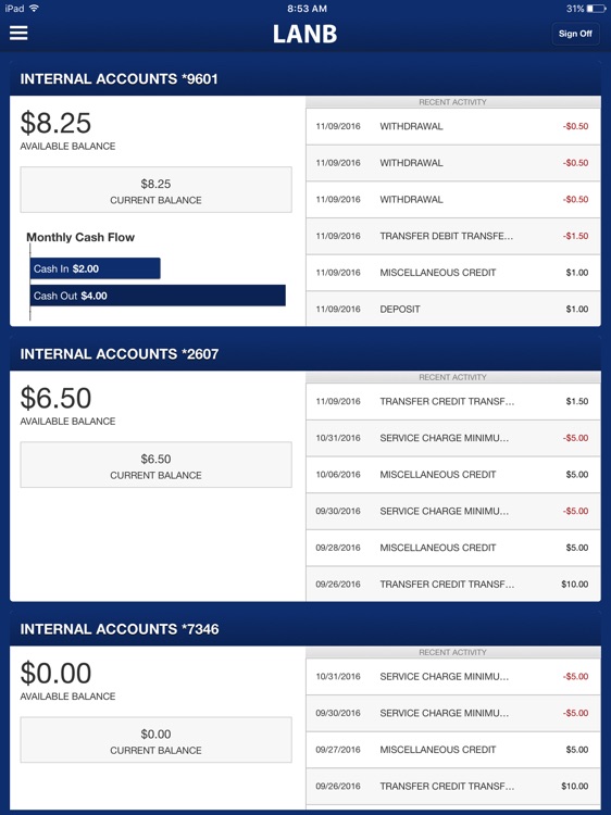 LANB Mobile Banking for iPad