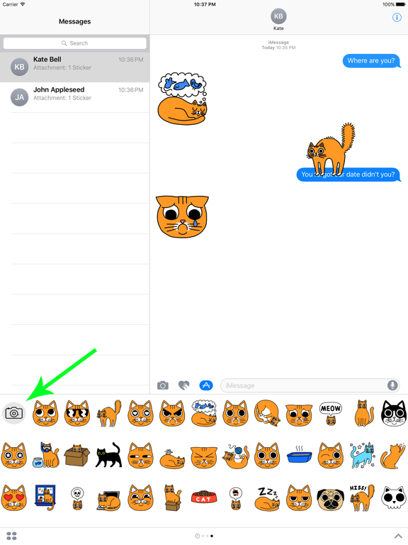 Screenshot #5 pour Cat Stickers for Messages & Photos