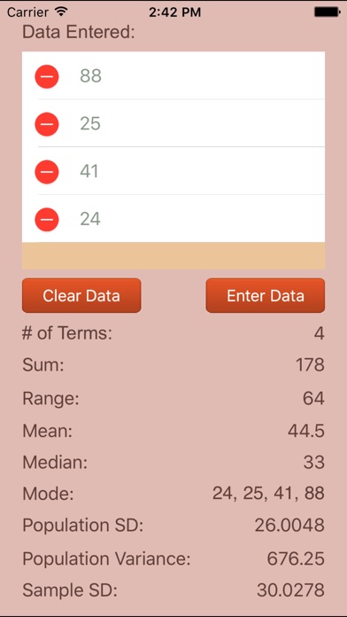 Statistics Calculator screenshot1