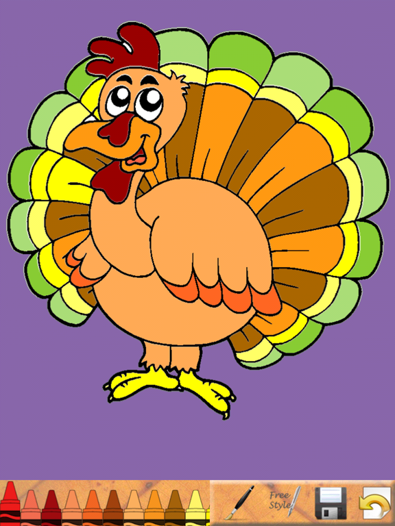 Thanksgiving Coloring Book! iPad screenshot