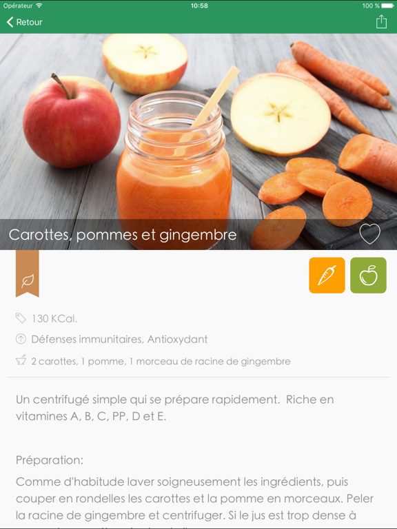 Screenshot #4 pour Centrifugo, Recettes pour Jus de Fruits et Légumes