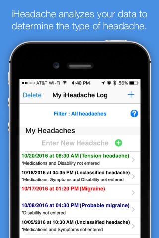 iHeadache - Headache & Migraine Diary screenshot 2