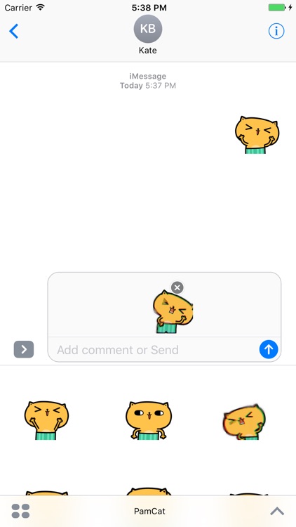 Animated Pam Cat stickers pack